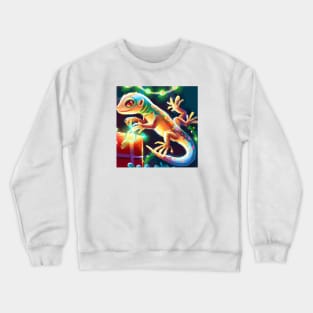 Cute Lizard Drawing Crewneck Sweatshirt